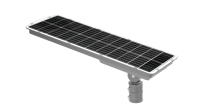 Lampadaire solaire intégré 2-4 modules IP66 en acier galvanisé