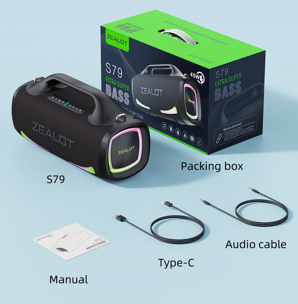 ZEALOT S79 100W 24000mah Waterproof Bluetooth Speaker for Parties