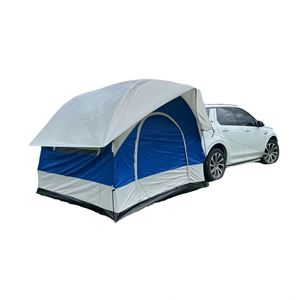 Tente de camping carrée double couche pour SUV, toutes saisons, imperméable, protection UV, auvent de coffre de voiture pour voyage en extérieur, en tissu Oxford - Product Image 1