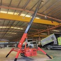 Mini-grue araignée sur chenilles de 3 tonnes pour vitrage, avec ventouse de levage de verre et accessoire Ventosa