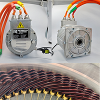 Motor DC Brushless 72V Daya Puncak 20KW untuk EV PMSM 4000W hingga 20000W 15HP IE5 3000 hingga 7000 RPM Torsi Tinggi 20 hingga 85 Nm