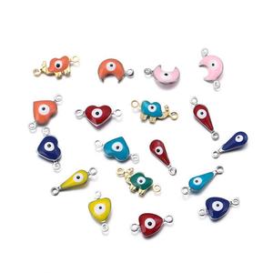 Pendentif œil porte-bonheur en acier inoxydable, formes variées, coloré, pour la création de colliers - Product Image 1