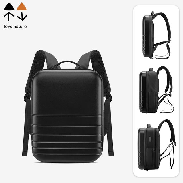 Unisex High-quality Hard-shell Backpack Smart Expandable Design Carry-On Backpack Huge Capacity and Waterproof Laptop Backpacks