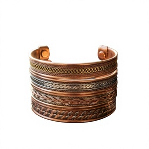 Handcrafted Mixed Metal Wire Mesh Copper <b>Travel</b> Bangle Exquisite Design Promotional Novelty <b>Gift</b> - Product Image 1