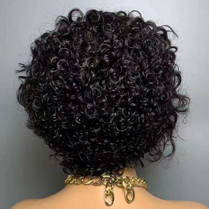 Neues Design vom Anbieter für Sommer-Kurzhaarperücke mit <span class=keywords><strong>Pixie</strong></span>-Locken, HD-Lace Remy Echthaar-Perücke, <span class=keywords><strong>Pixie</strong></span>-Cut HD-Lace-Front-Perücken für Schwarze Frauen - Product Image 2