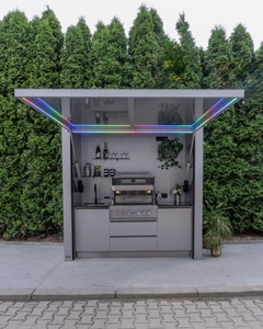 Cuisine extérieure moderne pour <span class=keywords><strong>jardin</strong></span>, îlot <span class=keywords><strong>de</strong></span> cuisine en acier inoxydable 304, armoires conformes aux normes européennes - Product Image 2