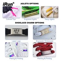 IRun – lacets de chaussures de sport personnalisés, Logo de marque imprimé, lacets plats avec emballage personnalisé, fournir une œuvre d'art gratuite
