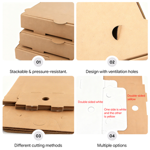 Scatole per Pizza in cartone ondulato Kraft su misura e contenitori per imballaggi da <span class=keywords><strong>asporto</strong></span> in più dimensioni. - Product Image 5
