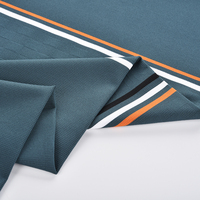 Nueva Tela de Tricot Elástica Teñida con Hilo para Hombre, Rayas, 90% Nailon, 10% Elastano, Transpirable, Antiestática, Jacquard, Mediana