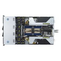 Serveur de calcul IA 2U ESC4000A-E12 avec double processeur AMD EPYC, alimentation redondante 2*2600W, multi-GPU pour le rendu et l'inédition IA