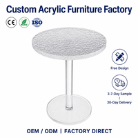 Table basse convertible en acrylique transparent, style moderne, couleur personnalisable, mobilier de salon transparent, personnalisation d'usine