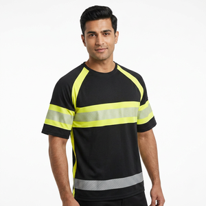 Vêtements de travail d'été respirants à manches courtes réfléchissants haute visibilité en polyester/coton de qualité supérieure pour usine Clush Industries - Product Image 1