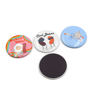 Aimants de réfrigérateur personnalisés D30mm, aimant rond en métal pour réfrigérateur, aimant en tôle pour souvenir avec votre propre logo - Product Image 1