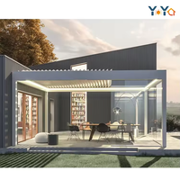 Pergolas d'extérieur étanches en aluminium bioclimatique motorisées avec toit à persiennes rétractable pour jardin