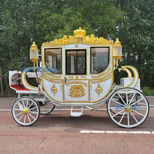 Nuevo carruaje de caballos real de lujo para exteriores, carruaje eléctrico romántico de <span class=keywords><strong>Cenicienta</strong></span> real, carruaje real eléctrico chino - Product Image 3