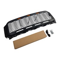 Grille avant réplique Raptor noire mate résistante à l'usure pour Ford F150 2021 à 2023, design en nid d'abeille