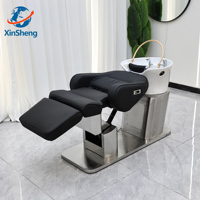 Chaise de shampoing de lit de lavage de meubles de massage couchés confortables de salon de coiffure de couleur Offre Spéciale avec le bassin de cuvette