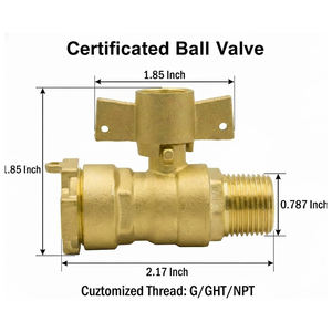 วาล์วบอลแบบหมุนเปิด-ปิด YOD Brass ขนาด 2 นิ้ว ถึง 3 นิ้ว แบบ NPT BSPT พอร์ตมาตรฐานเต็มรูปแบบ สำหรับระบบน้ำ แก๊ส ไฮดรอลิก และระบบ HVAC - Product Image 5
