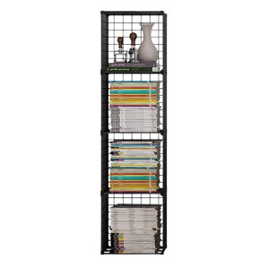 Simple Floor Standing Bookshelf Iron Multi Layer Narrow Storage Rack For Dorm Room Office Space Saving Organization Shelf - Product Image 5