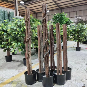 <span class=keywords><strong>Piccolo</strong></span> Bonsai Artificiale Decorativo da Pavimento per Ufficio Domestico, <span class=keywords><strong>Albero</strong></span> di Baniano con Vaso - Product Image 4