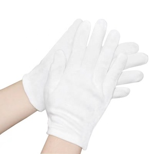 Trắng Kiểm Tra Bông Làm Việc Găng Tay Đồng Xu Trang Sức Găng Tay Nhẹ - Product Image 4