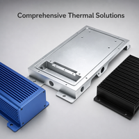 Casing Pendingin Aluminium Ekstrusi Daya Tinggi dengan Flensa Pemasangan untuk Peralatan Elektronik Inverter Industri