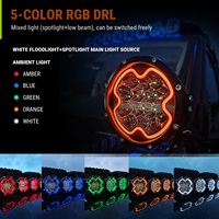 Projecteur tout-terrain 5 pouces LED, feux de brouillard, projecteur de conduite, étanche IP67, 183-365W pour camion, SUV, 4x4, ATV, UTV