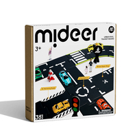 Juego de Pistas de Carreras STEM para Niños, Juguetes Educativos de Construcción, Juego de Construcción de Señales de Tráfico MIDEER
