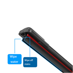 Dayanıklı sessiz doğal kauçuk silecek bıçak silecek toptan çift kauçuk araba çok fonksiyonlu kemiksiz çift kauçuk çelik - Product Image 3