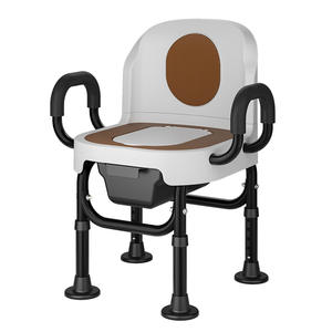 Chaise d'aisance pliante en acier léger siège toilette assemblage facile Portable avec toilette pliant Durable - Product Image 2