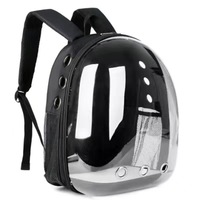 Sac à dos de transport pour animaux de compagnie Oxford avec fenêtre panoramique, fermeture éclair, maille respirante, sac transparent pour chat, pour petits chiens, voyage