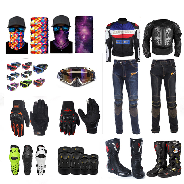 Motorbike Protection Gear Accessories Knee and Elbow Guard Motorcycle Helmet Face Maskes for Motorcycle Riding