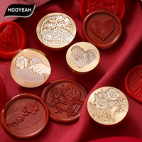 Timbre de la série Rose de la Saint-Valentin Tête de cuivre/Emballage cadeau de scellage d'enveloppe rétro européenne/Décoration de jeu de timbres/Vente en gros