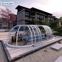 Personalizable estable y fuerte de aluminio cúpula de jardín bola tienda estilo Sunroom casa con PC burbuja tienda