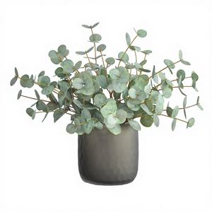 Follaje Artificial de <span class=keywords><strong>Eucalipto</strong></span> y <span class=keywords><strong>Hoja</strong></span> de Dinero Impreso en 3D para Decoración Fresca en Hoteles y Hogares - Product Image 1