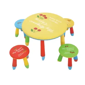 Happy And Chair Set compiti in plastica sedie per bambini scuola materna lettura prescolare tavolo rotondo quadrato per scegliere