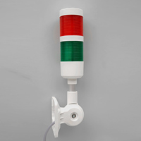 Lampu Peringatan LED Dua Warna Doingwin J02-2 DC24V dengan Buzzer >85db untuk Mesin CNC & Mesin Punching