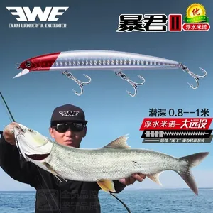 EWE Tyrant II 13G 17G S-115F S-125F Señuelo de pesca de lanzado largo tipo Mino para lubina y pescado de arroz, placa de hierro tipo lápiz - Product Image 4