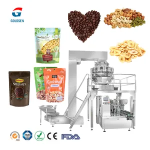 groundnut banana chips dry fruits nuts snack food packaging machine pulses seeds peanut premade zipper pouch packing machine