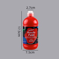 Peinture Acrylique Xin Bowen 500ML, 12 Couleurs, Pigment à Fort Pouvoir Couvrant pour Artistes, Ensemble de Peintures Acryliques pour Créations Artistiques