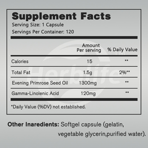 Vente chaude OEM - Personnalisable - Complément d'onagre à base d'huile pressée à froid - Gélules pour la santé des femmes et la santé de la peau - Product Image 2