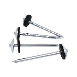 Clavos espiral Para techos CON jebe 1 3/4นิ้วหัวร่ม2นิ้วตะปูหลังคาลูกฟูกชุบสังกะสีพร้อ<span class=keywords><strong>ม</strong></span>เครื่องซักผ้ายาง - Product Image 2