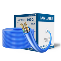 SIPU 1000ft kabel LAN Cat 6 UTP kabel jaringan dengan CCA UTP 23AWG tembaga Cat6 untuk kamera Cctv kabel Ethernet