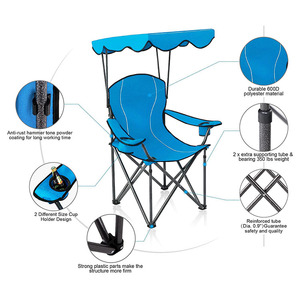 En gros chaise de Plage Pliante Chaise De Camping avec Auvent À Vendre - Product Image 5