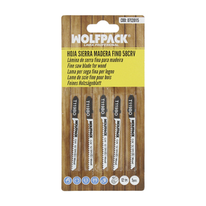 Lame per seghetto elettrico per legno, taglio fine, 5 pezzi. Lama in Cromo Vanadio 58. Attacco a T Universale - Product Image 5