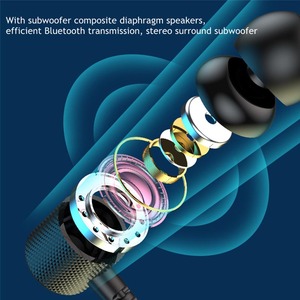 Headphone Nirkabel Kabel Leher Magnetik Earbud Suara Jernih untuk Berolahraga Jogging Lari Hiking - Product Image 6