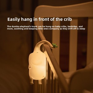Lampada Creativa <span class=keywords><strong>a</strong></span> Forma di Elefantino, Luce Notturna Calda Gialla con Controllo <span class=keywords><strong>a</strong></span> Pulsante per Camera da Letto e Bambini, Compagno di Sonno - Product Image 2