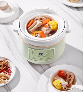 Marmite à soupe en céramique portable de 1,0 L, économie d'énergie, mini mijoteuse électrique en céramique intelligente automatique, mijoteuse lente, pot à ragoût - Product Image 2