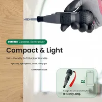 Mini tournevis électrique portatif rechargeable à batterie lithium, lumière LED, réglage du couple, marche avant/arrière, multifonction
