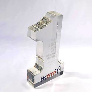 Trofeo de Cristal Transparente con Grabado Personalizado al por Mayor, Trofeo de Cristal Número Uno 1 Grabado, Recuerdo de Aniversario, Premios N.° 1 - Product Image 5